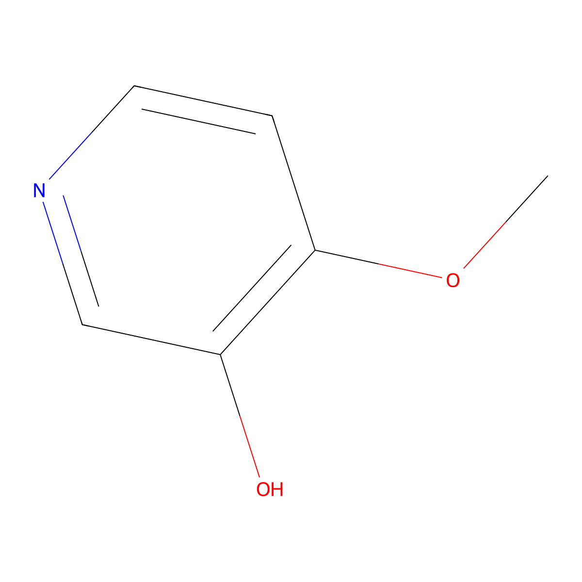 3-Hydroxy-4-methoxypyridine molecular structure, CAS 153199-54-3
