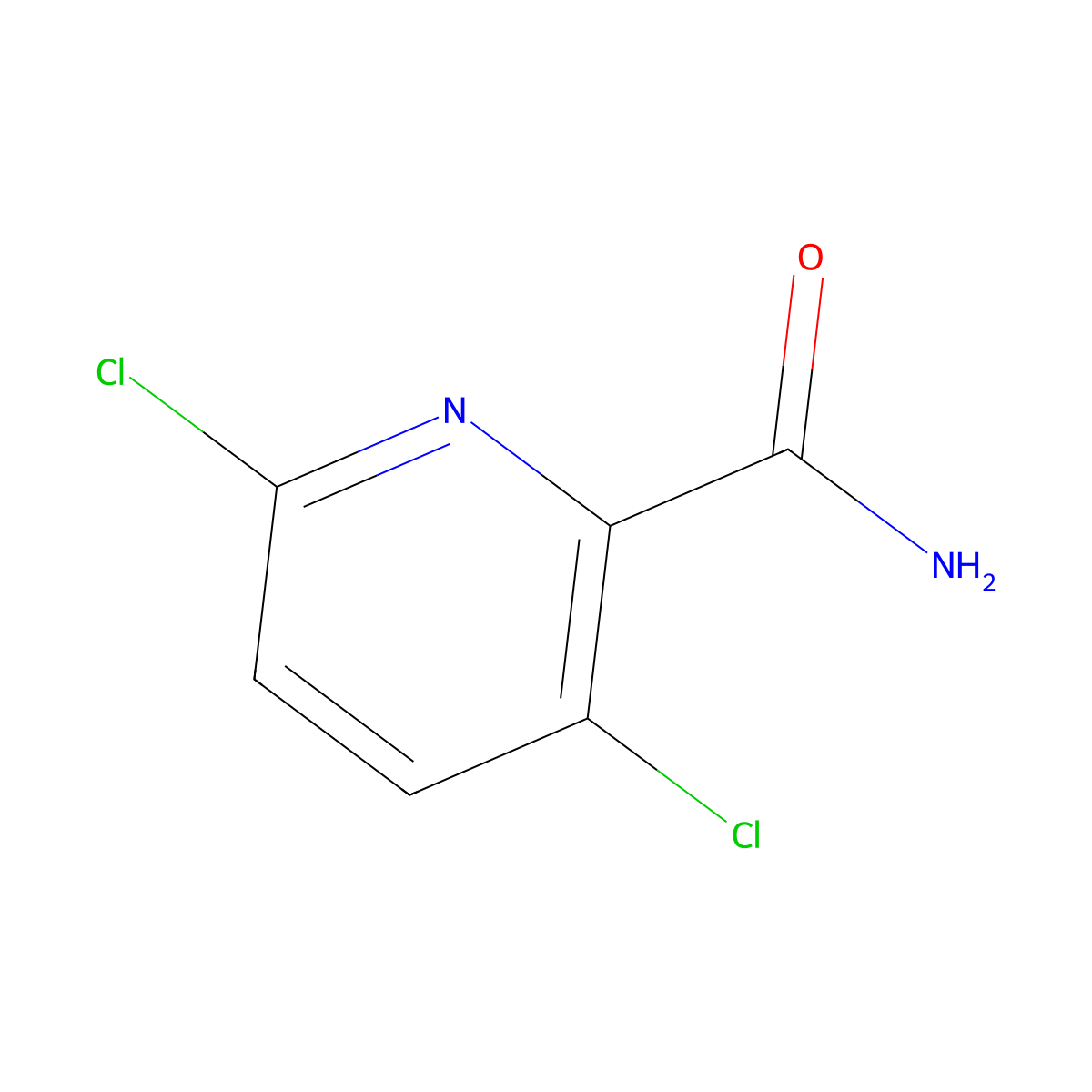 3,6-Dichloro-pyridine-2-carboxylic acid amide molecular structure, CAS 1532-25-8