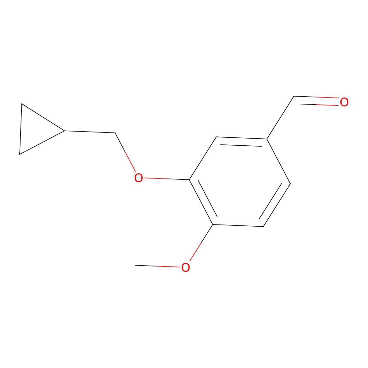 3-(Cyclopropylmethoxy)-4-methoxybenzaldehyde molecular structure, CAS 153200-64-7