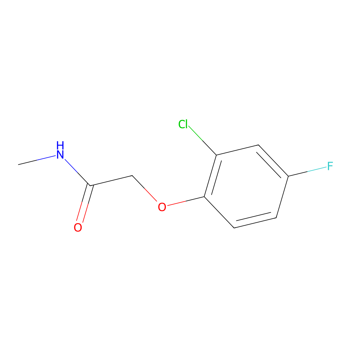 2-(2-Chloro-4-fluorophenoxy)-N-methylacetamide molecular structure, CAS 153201-27-5