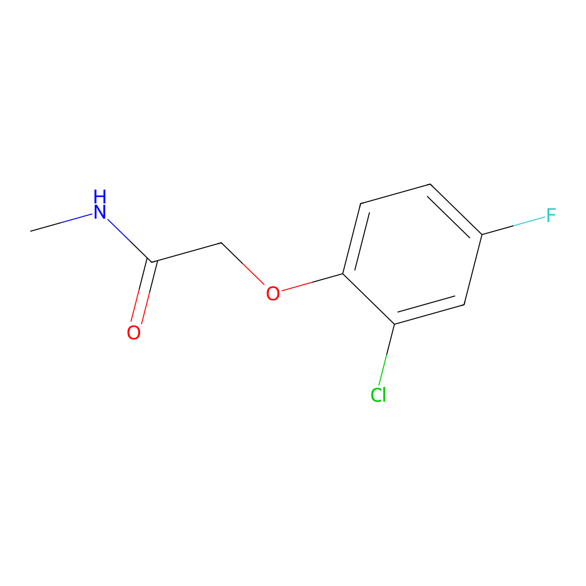 2-(2-Chloro-4-fluorophenoxy)-N-methylacetamide molecular structure, CAS 153201-27-5
