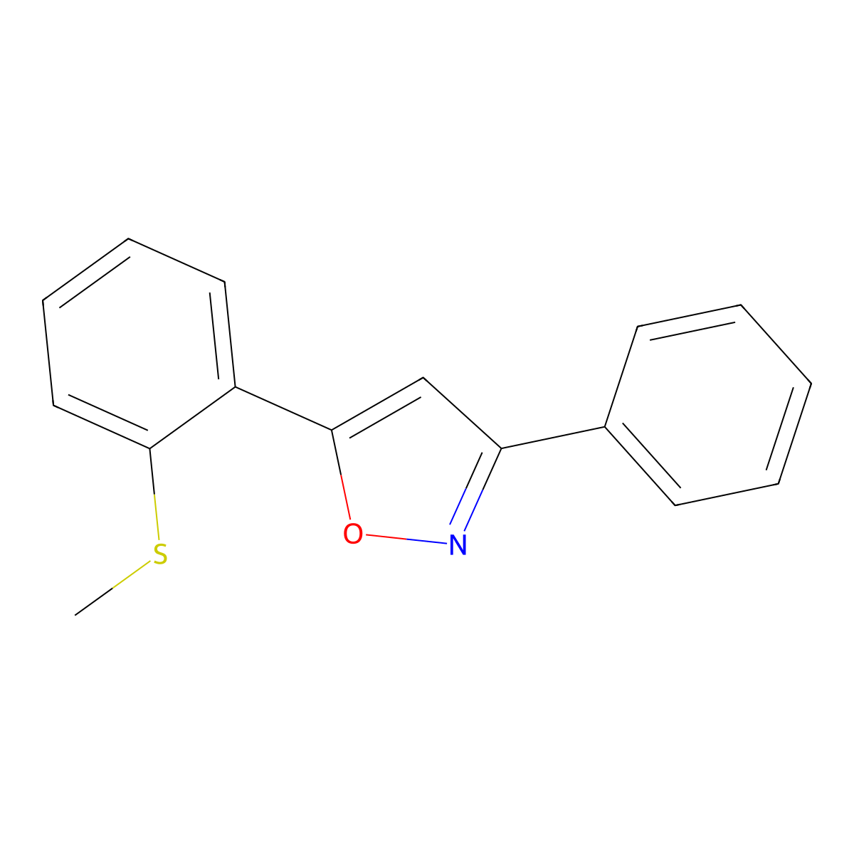 Methyl 2-(3-phenyl-5-isoxazolyl)phenyl sulfide molecular structure, CAS 153201-36-6