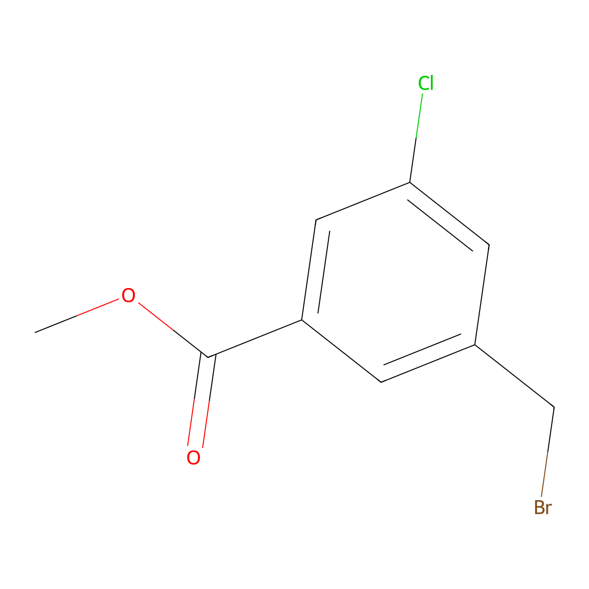 Methyl 3-(bromomethyl)-5-chlorobenzoate molecular structure, CAS 153203-54-4