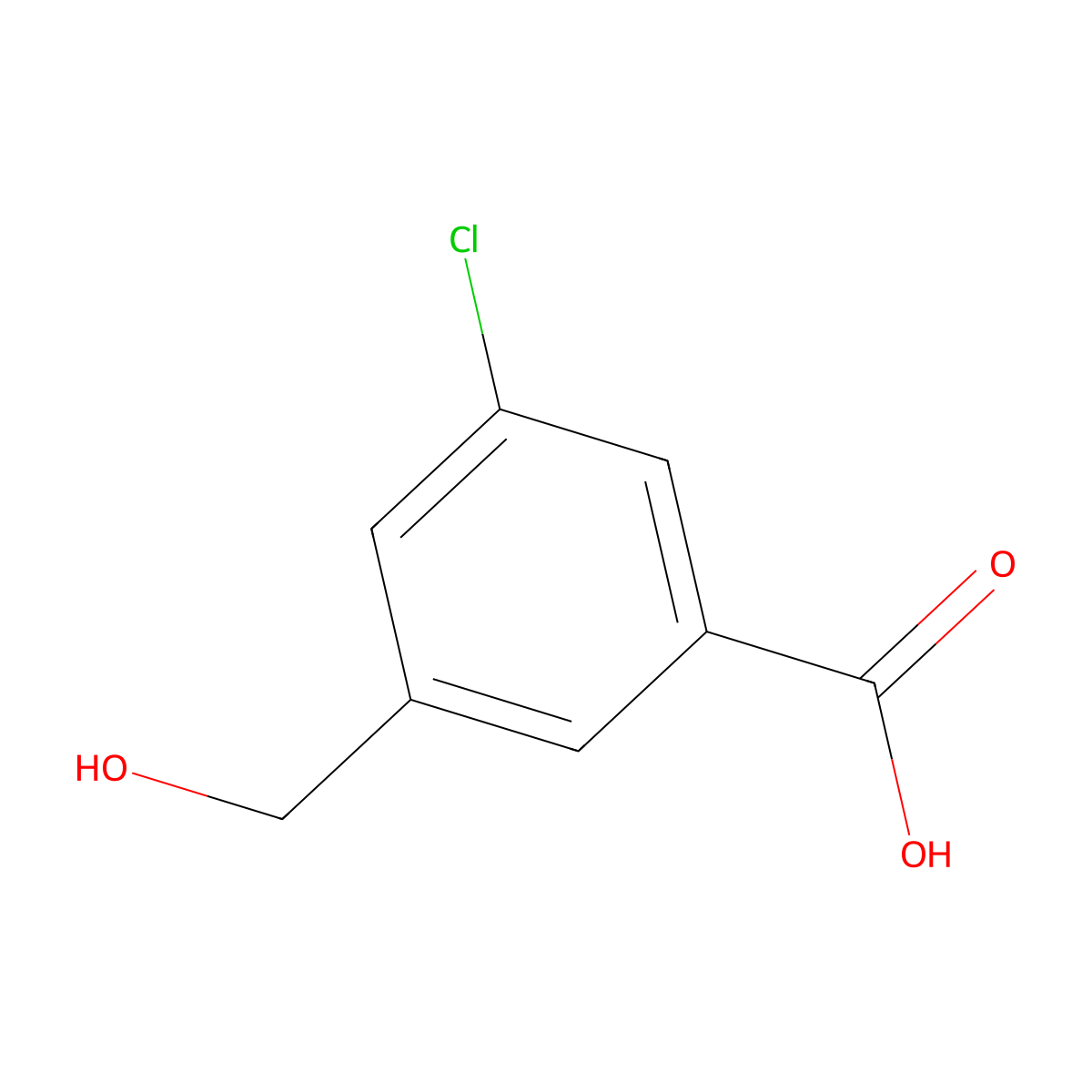 3-Chloro-5-(hydroxymethyl)benzoic acid molecular structure, CAS 153203-56-6
