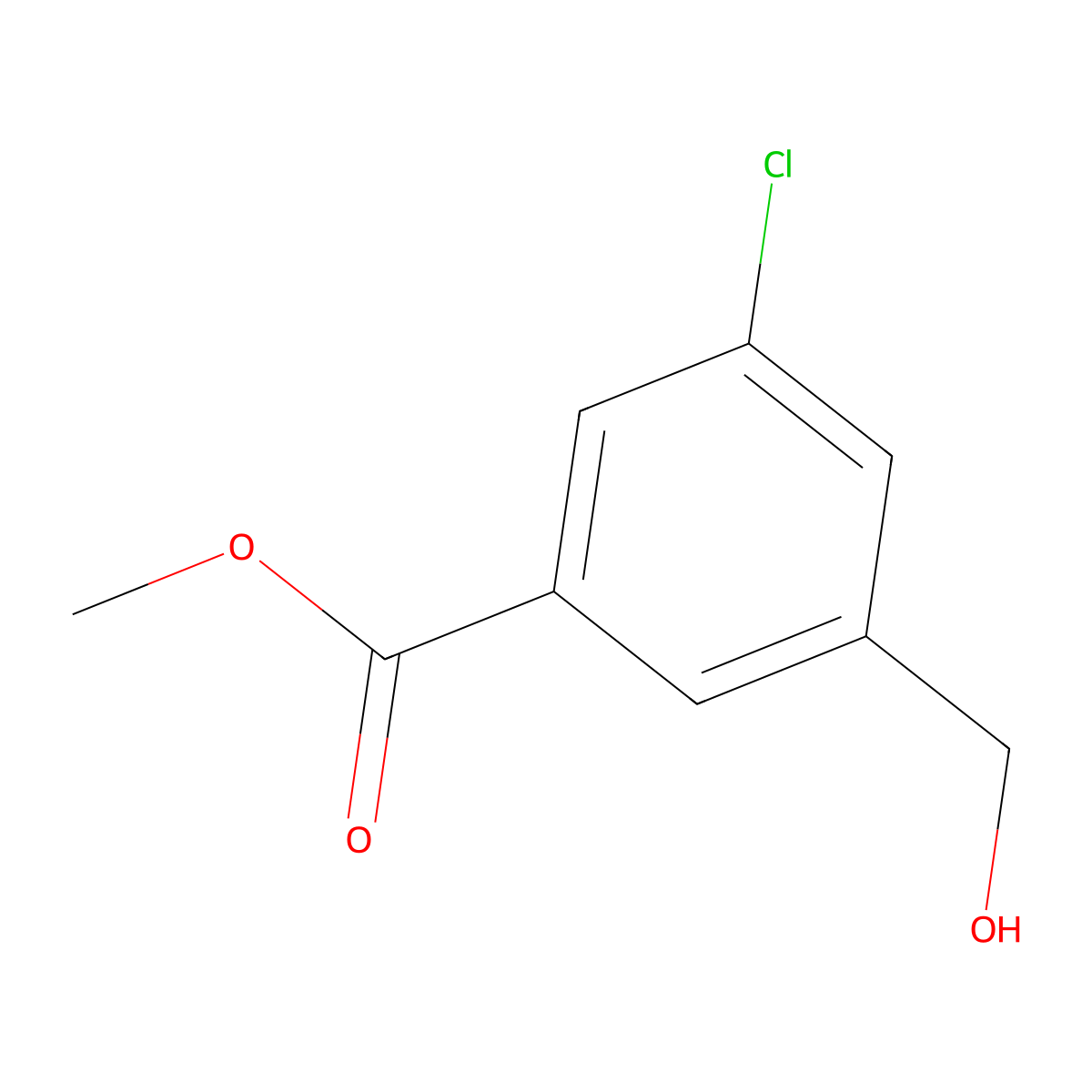 Methyl 3-chloro-5-(hydroxymethyl)benzoate molecular structure, CAS 153203-58-8