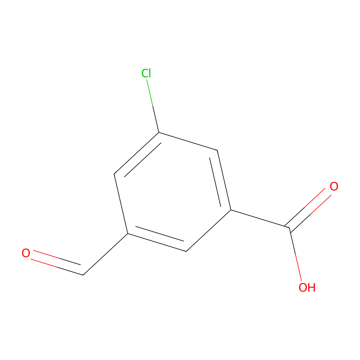 3-Chloro-5-formylbenzoic acid molecular structure, CAS 153203-59-9