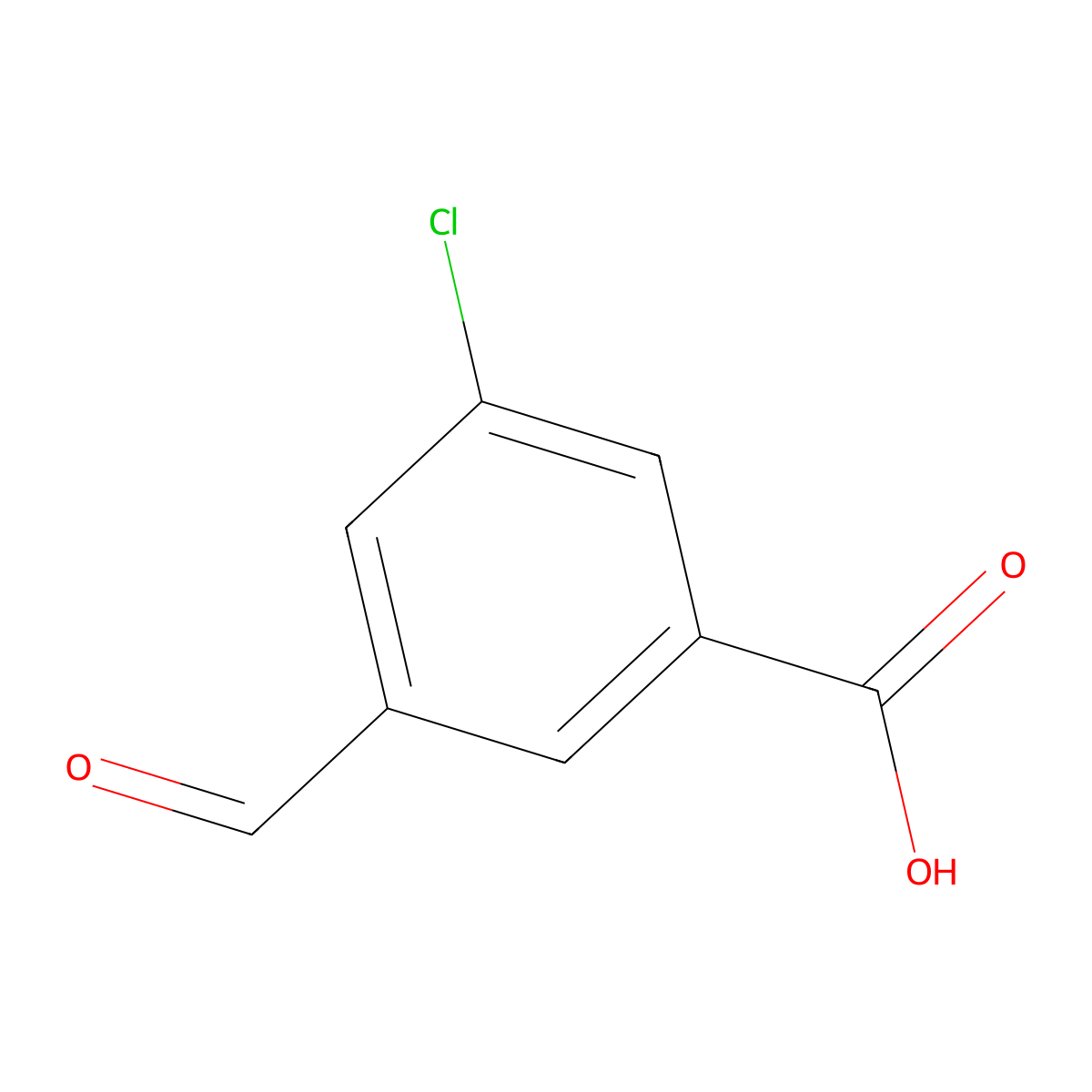 3-Chloro-5-formylbenzoic acid molecular structure, CAS 153203-59-9