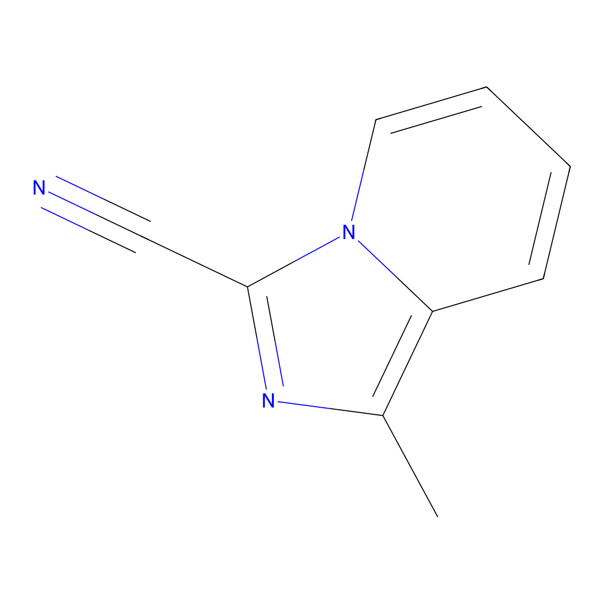 1-Methylimidazo[1,5-a]pyridine-3-carbonitrile molecular structure, CAS 1532031-29-0