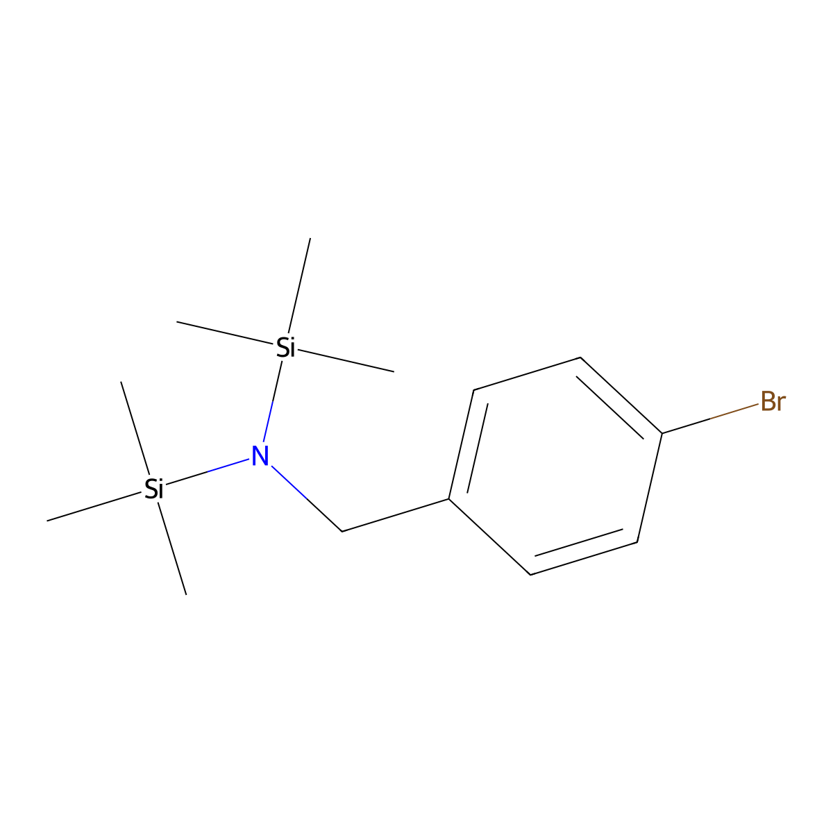 N-(4-Bromobenzyl)-1,1,1-trimethyl-N-(trimethylsilyl)silanamine molecular structure, CAS 153204-92-3
