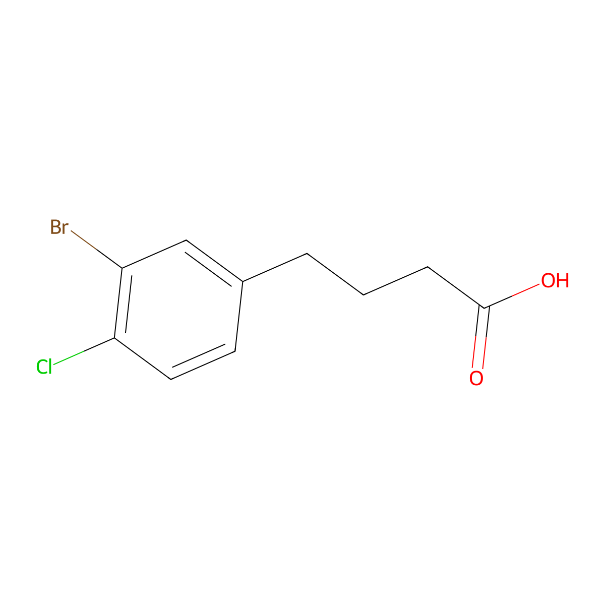 4-(3-Bromo-4-chlorophenyl)butanoic acid molecular structure, CAS 1532077-82-9