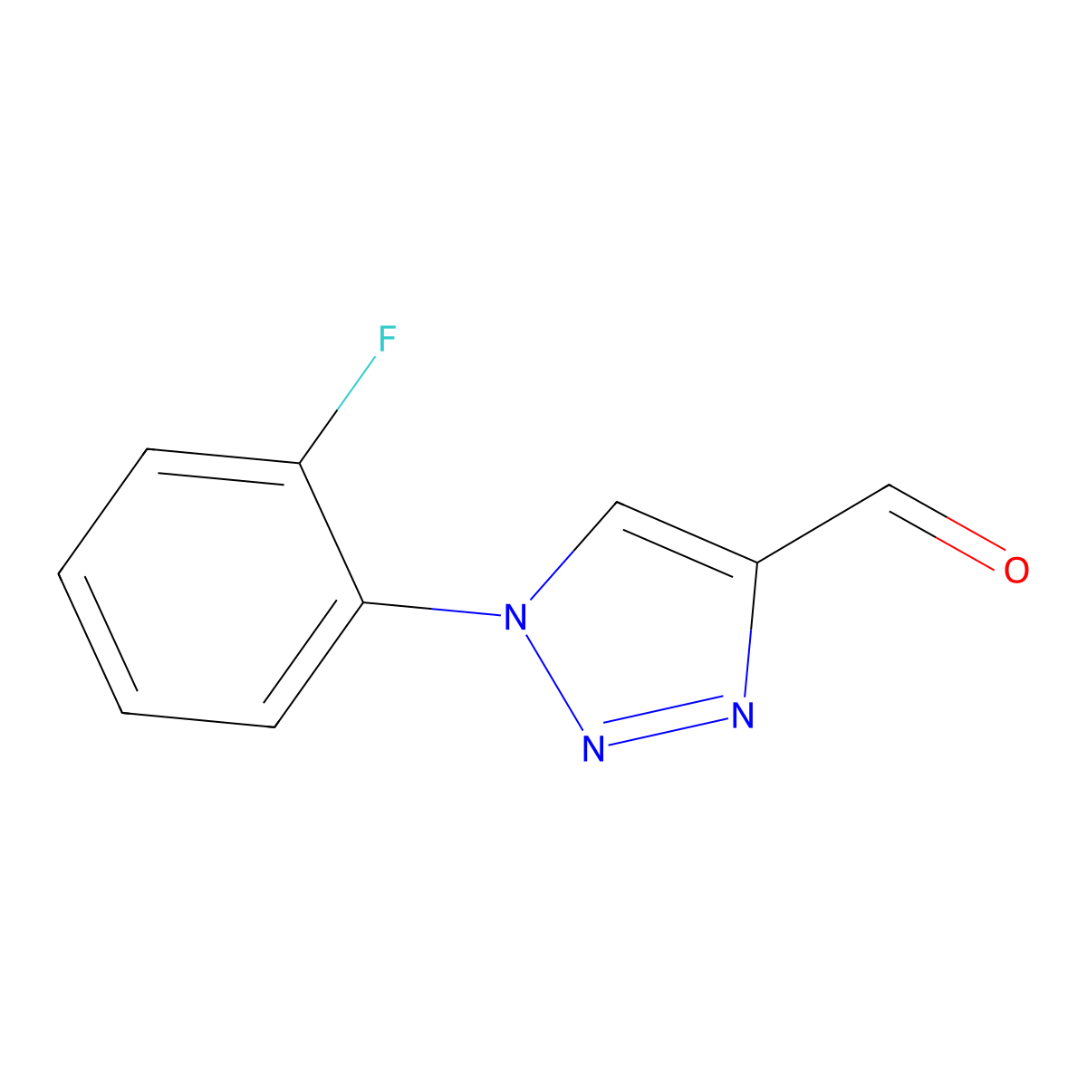 1-(2-fluorophenyl)-1H-1,2,3-triazole-4-carbaldehyde molecular structure, CAS 1532102-70-7