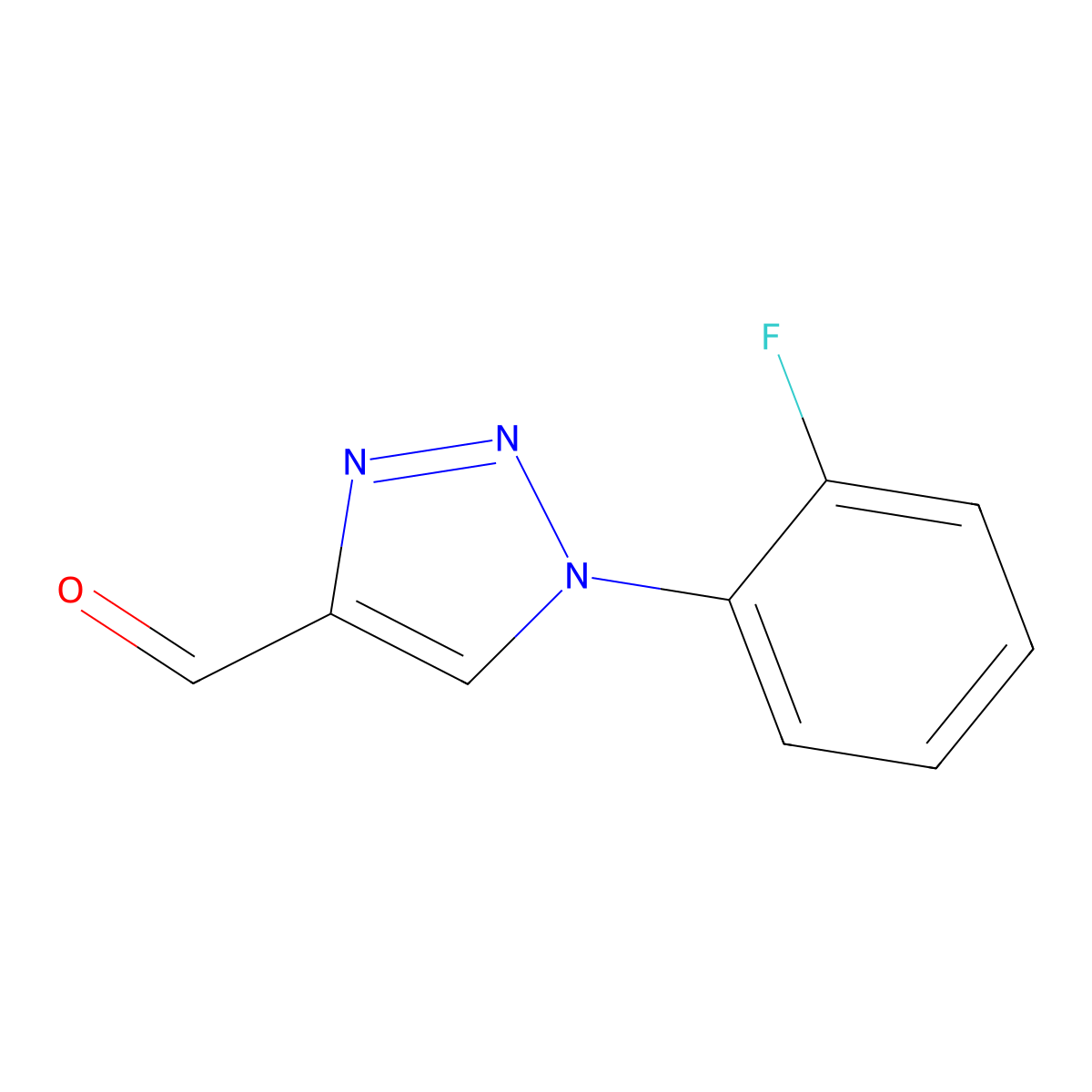 1-(2-fluorophenyl)-1H-1,2,3-triazole-4-carbaldehyde molecular structure, CAS 1532102-70-7