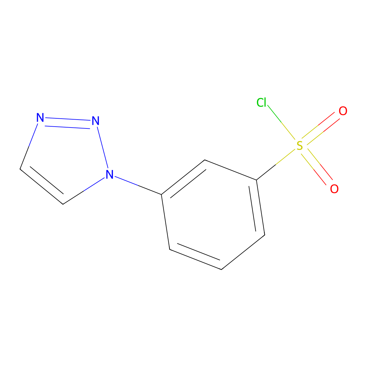 3-(1H-1,2,3-triazol-1-yl)benzene-1-sulfonyl chloride molecular structure, CAS 1532190-93-4