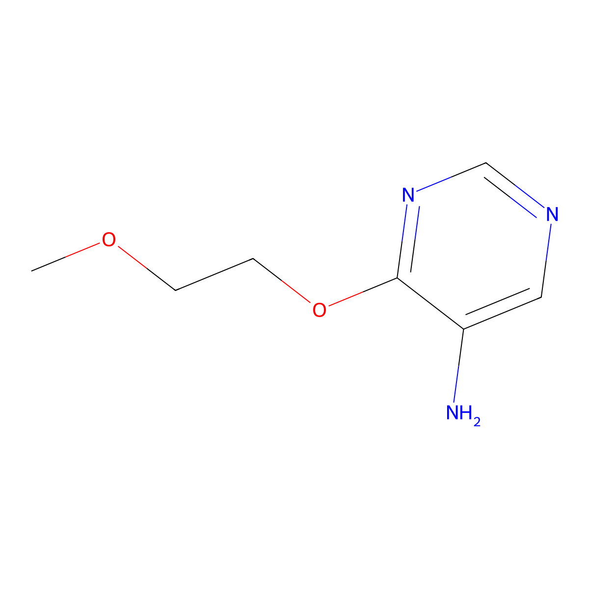 4-(2-Methoxyethoxy)pyrimidin-5-amine molecular structure, CAS 1532273-48-5