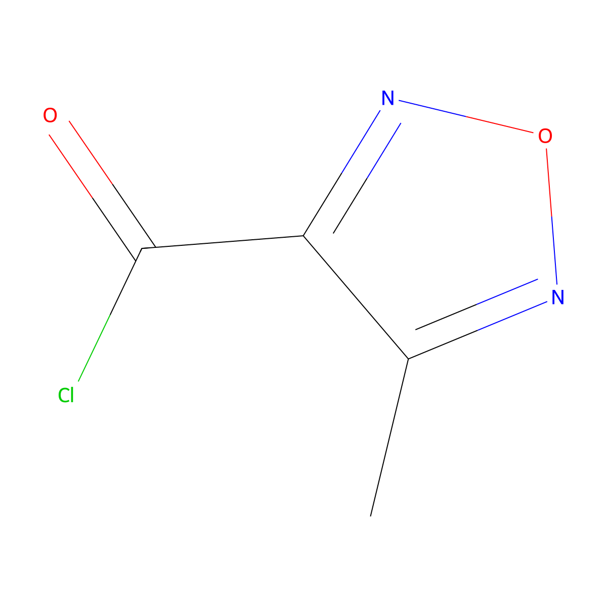 4-Methyl-1,2,5-oxadiazole-3-carbonyl chloride molecular structure, CAS 15323-68-9