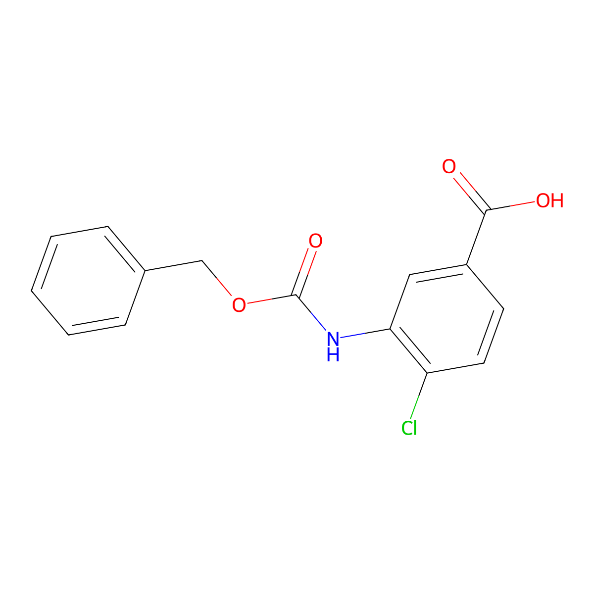 3-{[(Benzyloxy)carbonyl]amino}-4-chlorobenzoic acid molecular structure, CAS 153233-28-4