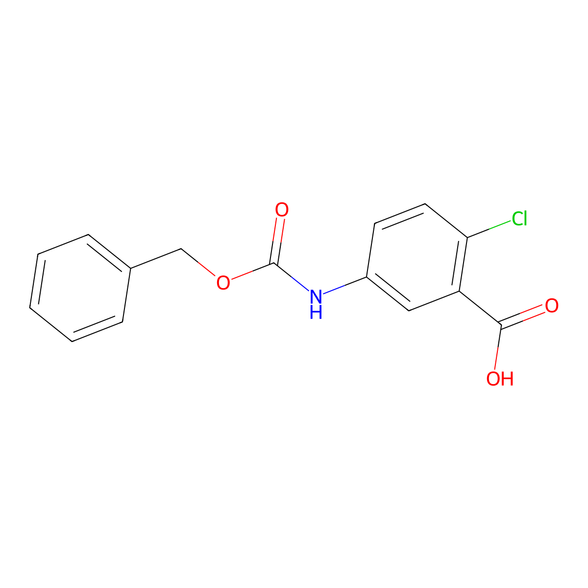 5-{[(Benzyloxy)carbonyl]amino}-2-chlorobenzoic acid molecular structure, CAS 153233-29-5