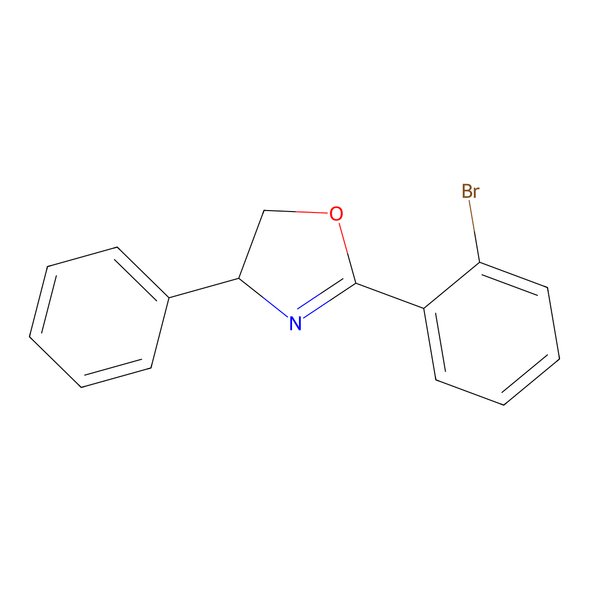 2-(2-Bromophenyl)-4-phenyl-4,5-dihydrooxazole molecular structure, CAS 153233-81-9