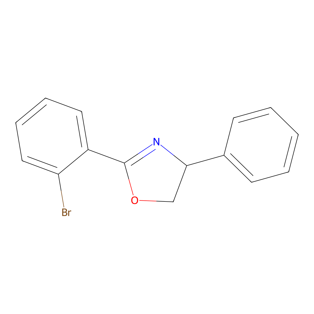 2-(2-Bromophenyl)-4-phenyl-4,5-dihydrooxazole molecular structure, CAS 153233-81-9