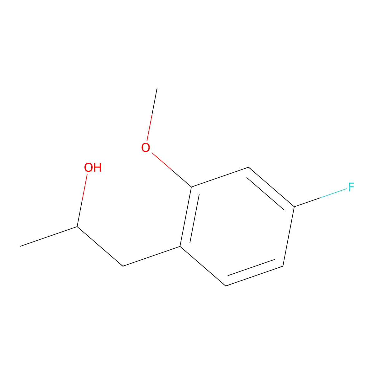 1-(4-Fluoro-2-methoxyphenyl)propan-2-ol molecular structure, CAS 1532339-94-8