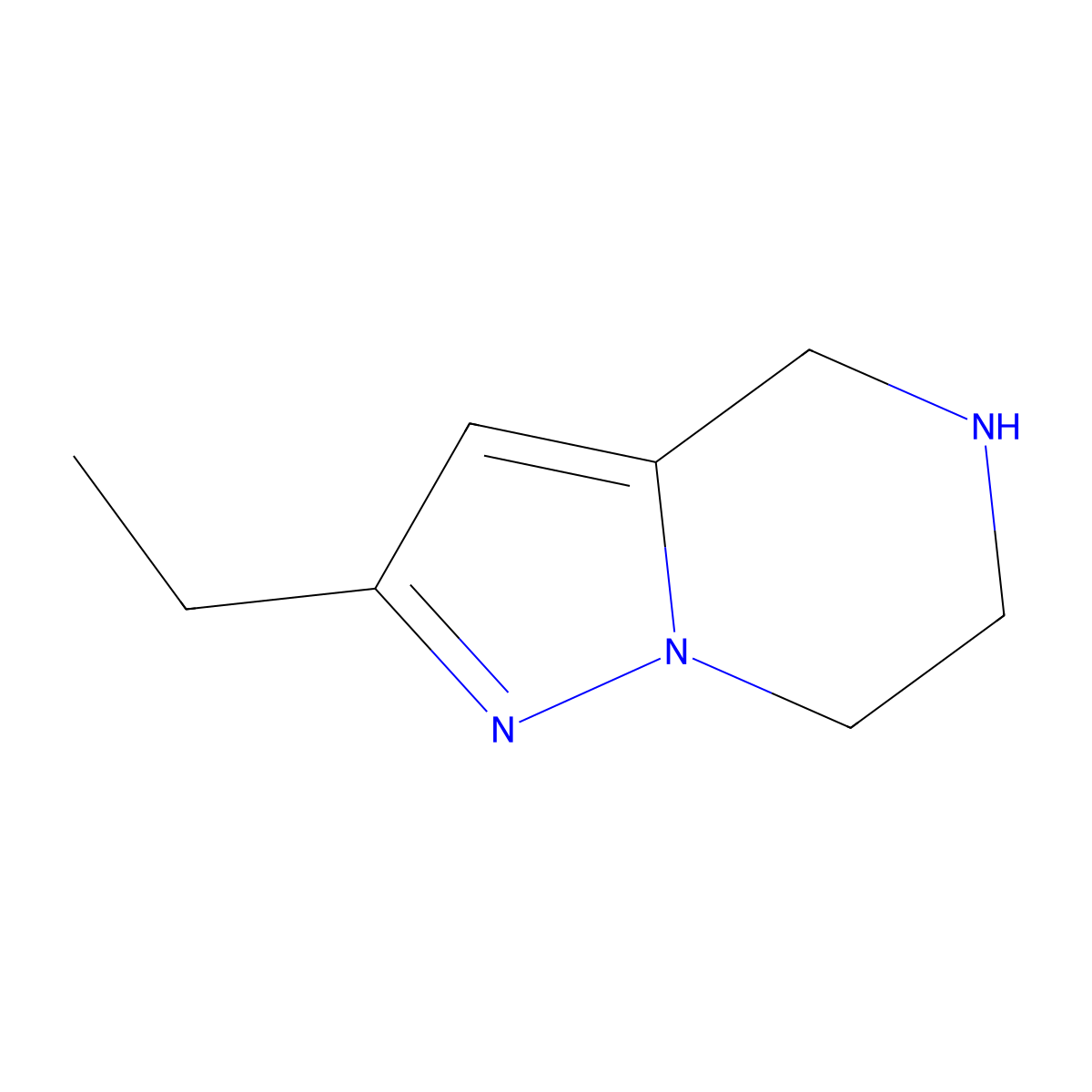 2-Ethyl-4,5,6,7-tetrahydropyrazolo[1,5-a]pyrazine molecular structure, CAS 1532361-95-7