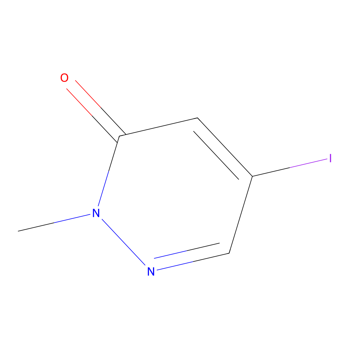5-Iodo-2-methyl-2,3-dihydropyridazin-3-one molecular structure, CAS 153239-91-9