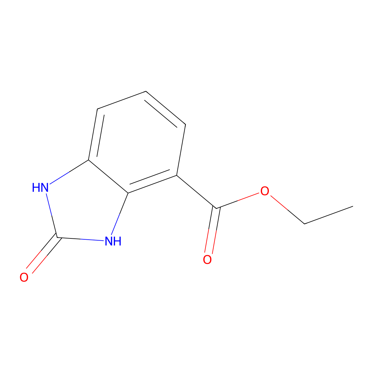 Ethyl 2-oxo-2,3-dihydro-1H-benzo[d]imidazole-4-carboxylate molecular structure, CAS 1532412-42-2