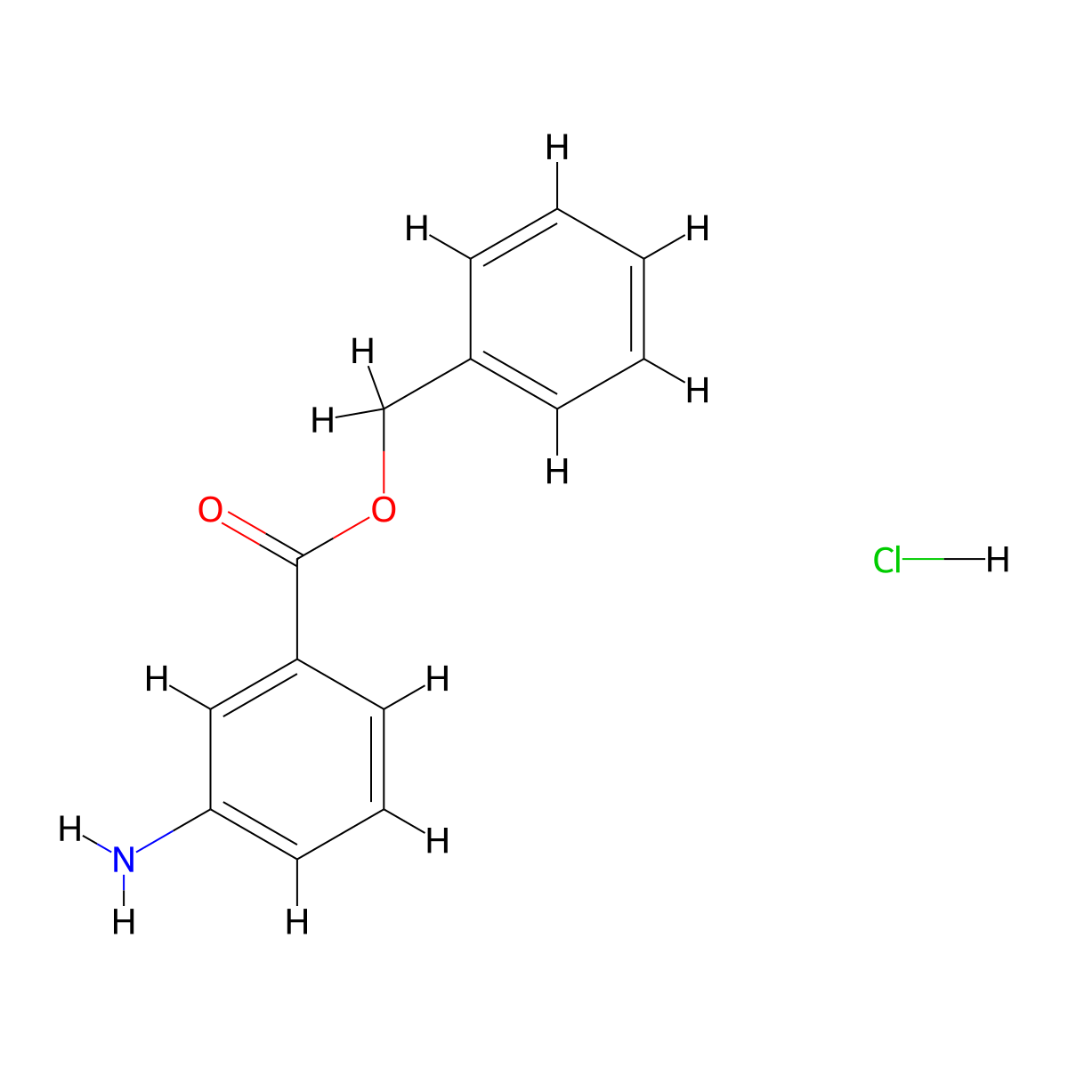 Benzyl 3-aminobenzoate hydrochloride molecular structure, CAS 153243-86-8