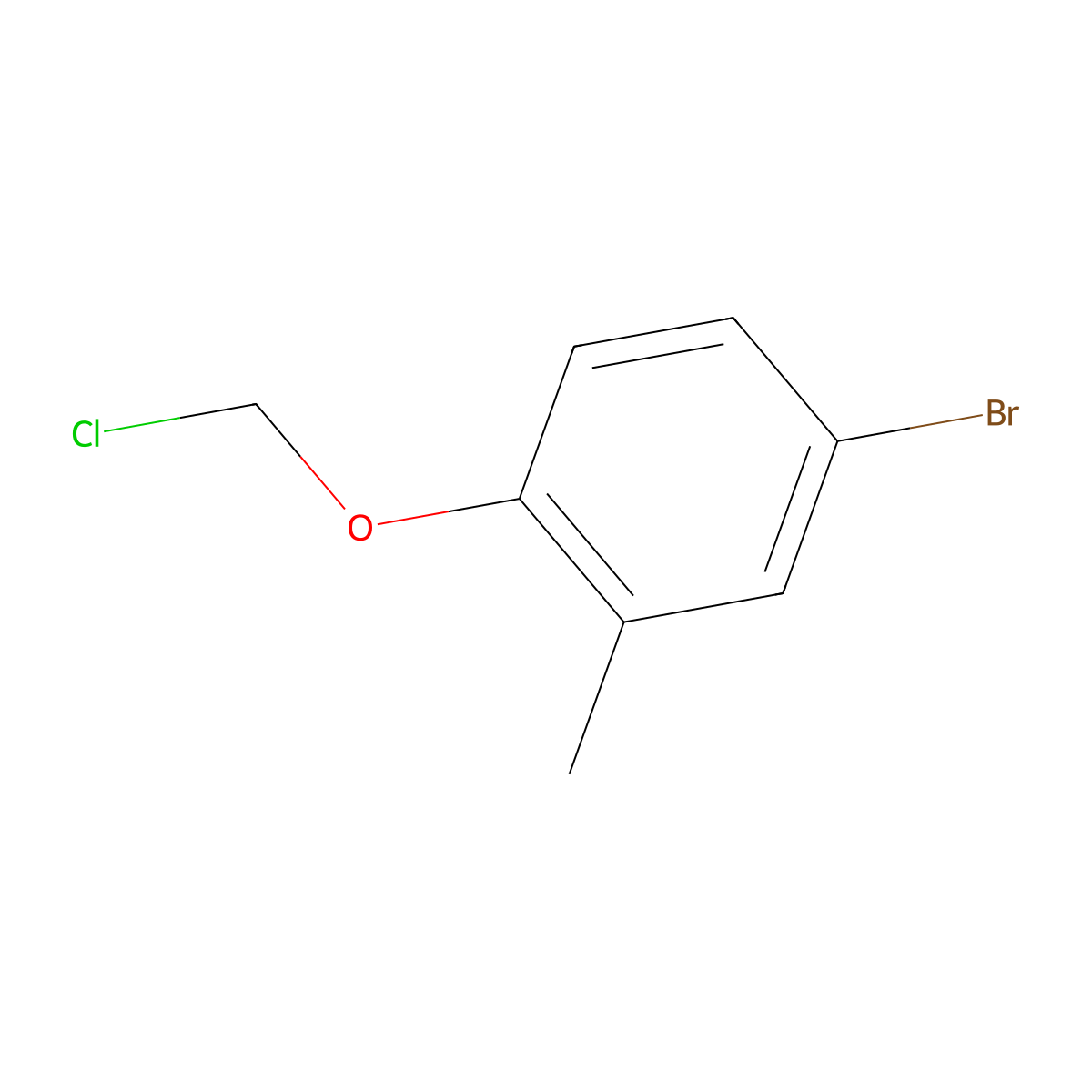 4-Bromo-1-(chloromethoxy)-2-methylbenzene molecular structure, CAS 1532482-47-5
