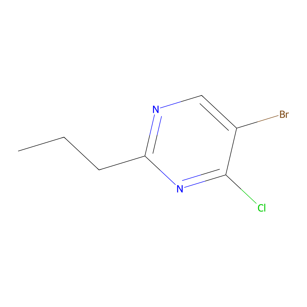 5-Bromo-4-chloro-2-propylpyrimidine molecular structure, CAS 1532505-16-0