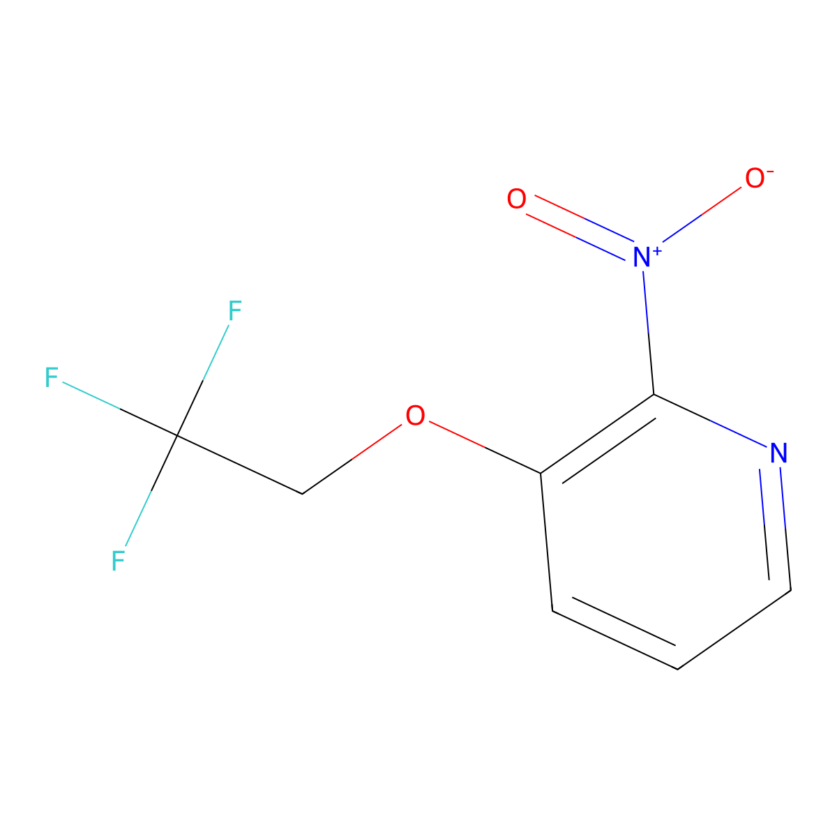 2-Nitro-3-(2,2,2-trifluoroethoxy)pyridine molecular structure, CAS 1532517-67-1