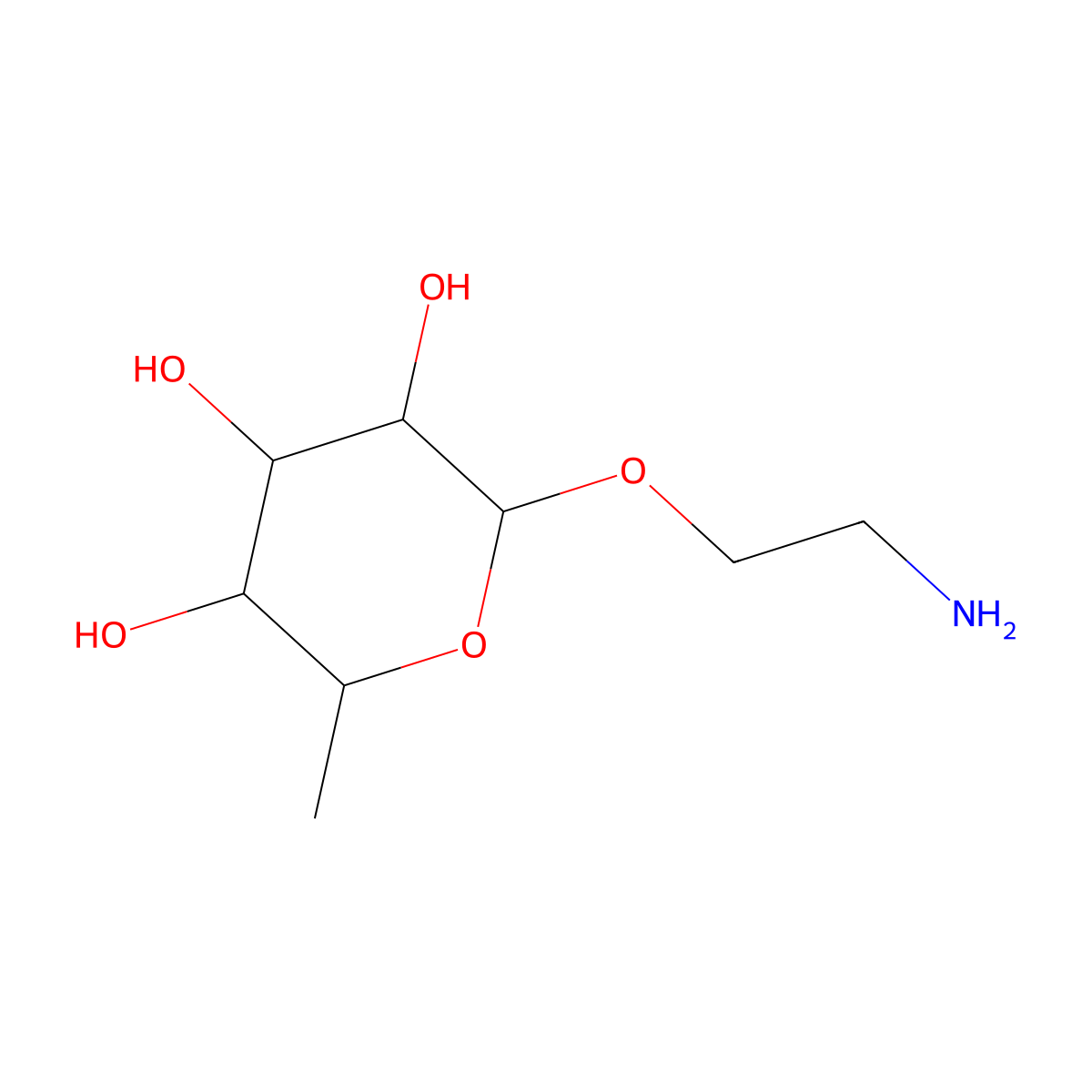 2-Aminoethyl alpha-l-fucopyranoside molecular structure, CAS 153252-87-0