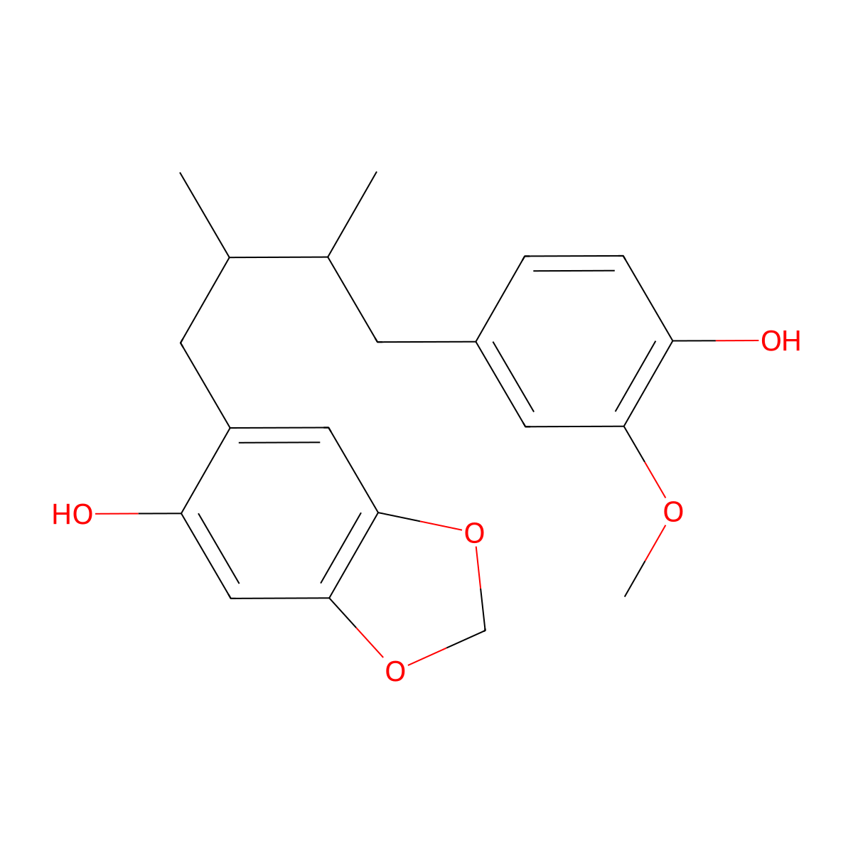 Saurulignan A molecular structure, CAS 1532522-50-1