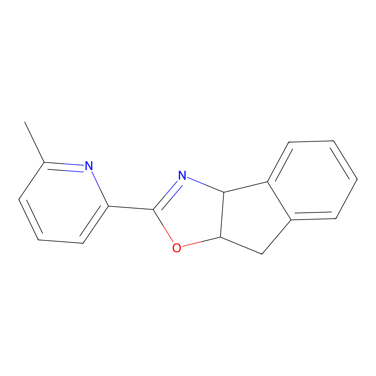 (3AS,8aR)-2-(6-methylpyridin-2-yl)-3a,8a-dihydro-8H-indeno[1,2-d]oxazole molecular structure, CAS 1532531-18-2