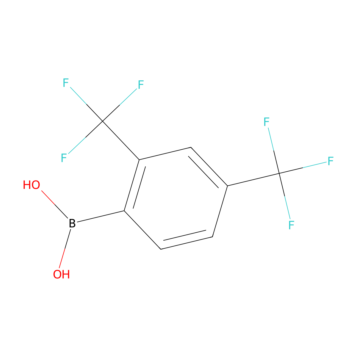 2,4-Bis(trifluoromethyl)phenylboronic acid molecular structure, CAS 153254-09-2