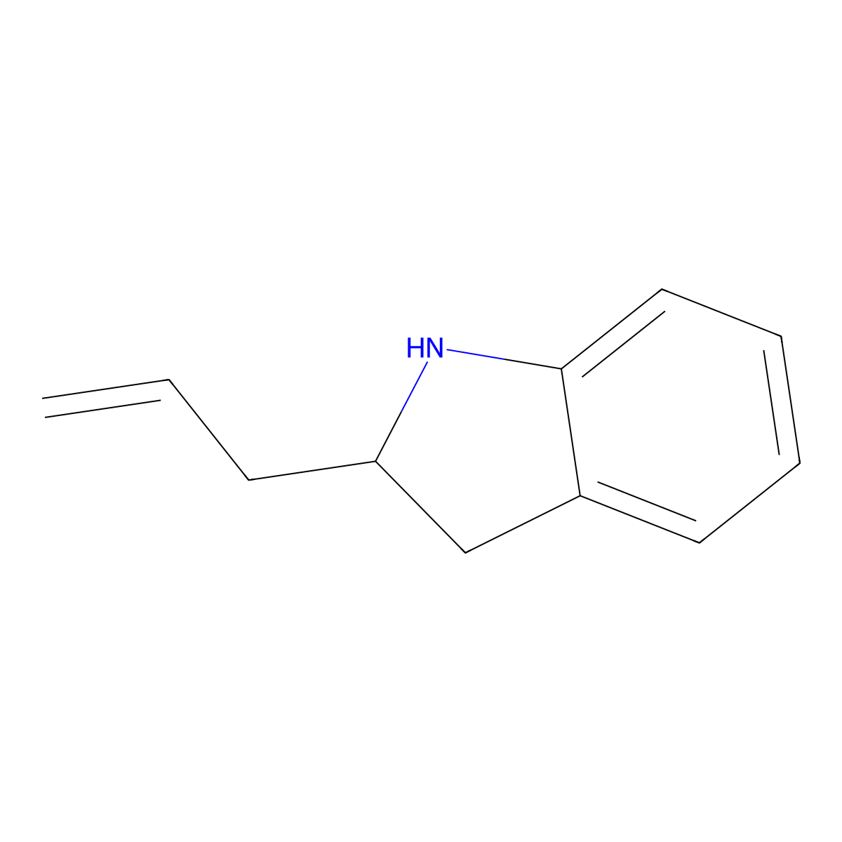 2-Allyl-2,3-dihydro-1H-indole molecular structure, CAS 153254-28-5