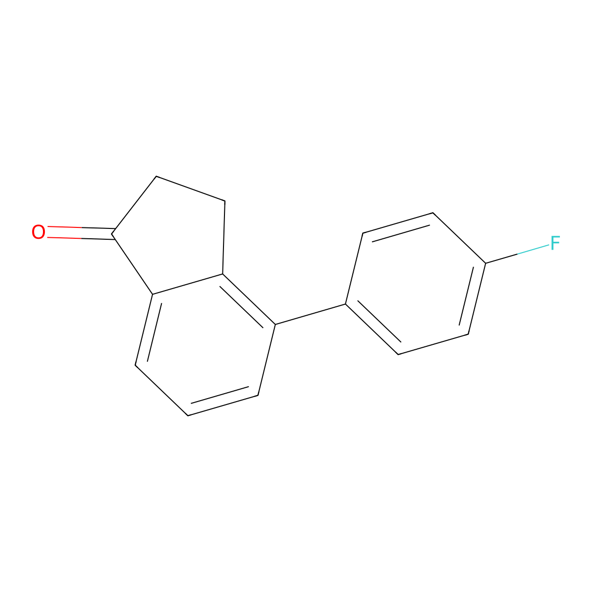 4-(4-fluorophenyl)-2,3-dihydro-1H-inden-1-one molecular structure, CAS 1532553-42-6