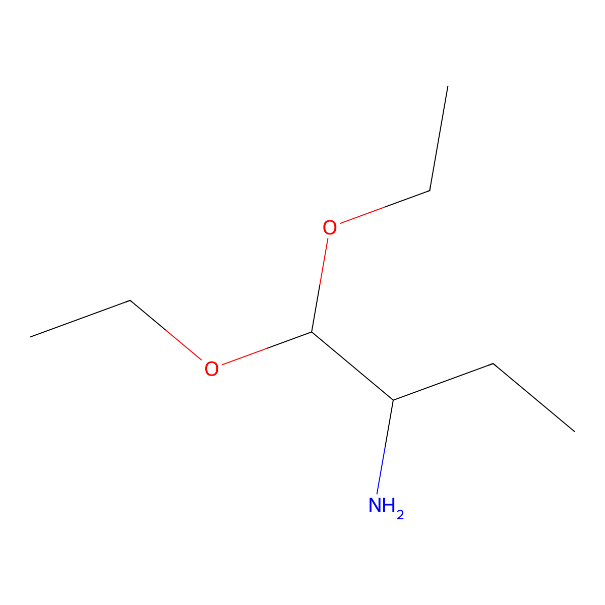 1,1-Diethoxybutan-2-amine molecular structure, CAS 153256-36-1