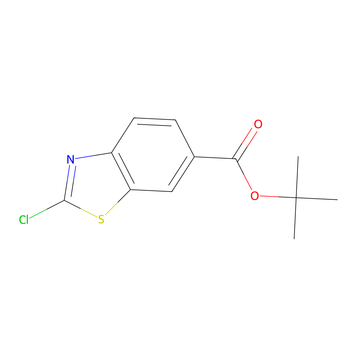 tert-Butyl 2-chlorobenzo[d]thiazole-6-carboxylate molecular structure, CAS 1532560-50-1