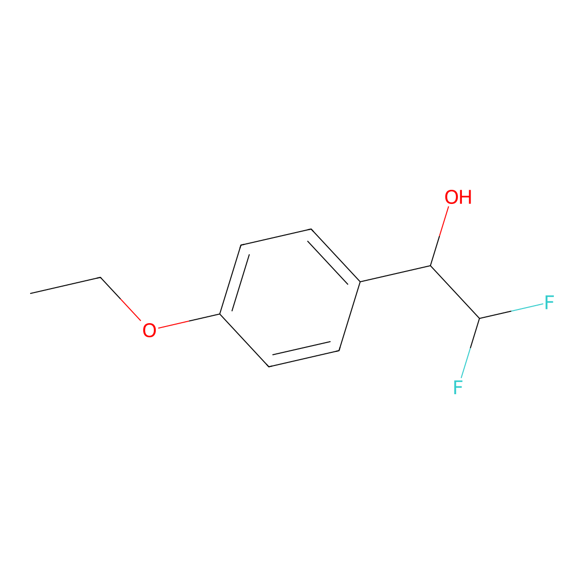 1-(4-Ethoxyphenyl)-2,2-difluoroethan-1-ol molecular structure, CAS 1532562-32-5