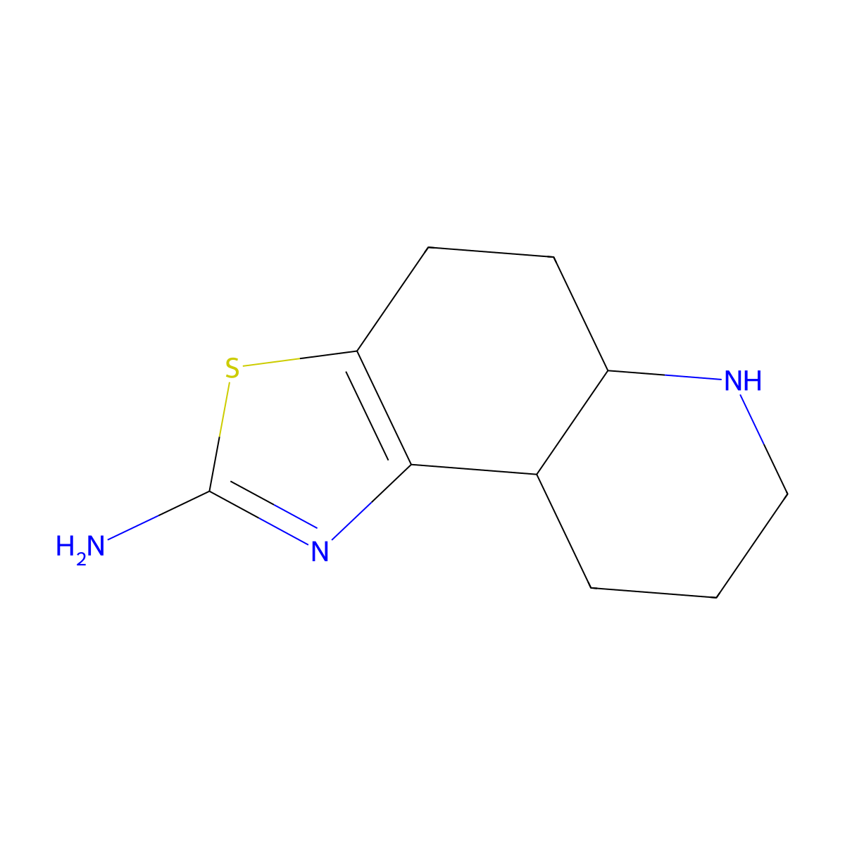 trans-4,5,5a,6,7,8,9,9a-Octahydrothiazolo(4,5-f)quinolin-2-amine molecular structure, CAS 153260-24-3