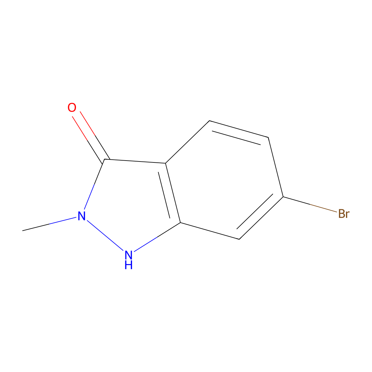 6-Bromo-2-methyl-1,2-dihydro-3H-indazol-3-one molecular structure, CAS 1532605-23-4