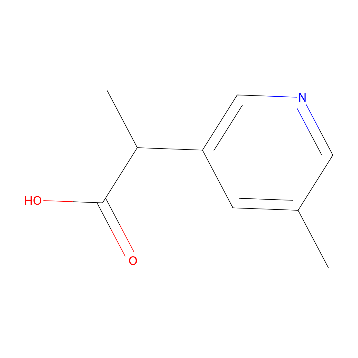 2-(5-Methylpyridin-3-yl)propanoic acid molecular structure, CAS 1532616-88-8