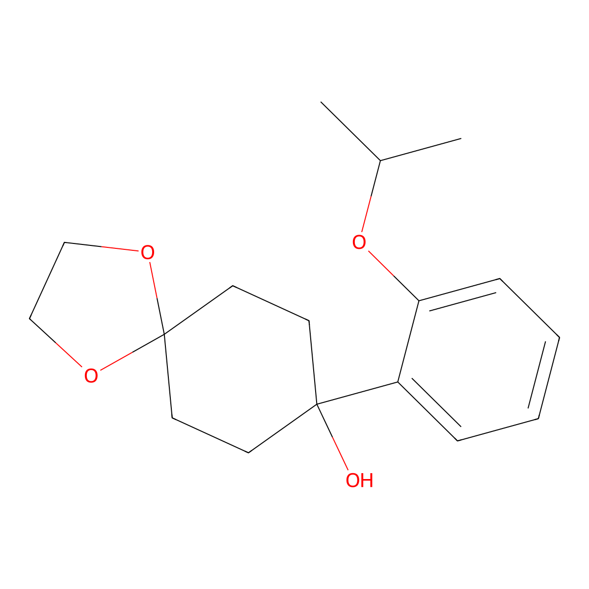 8-(2-Isopropoxyphenyl)-1,4-dioxaspiro[4.5]decan-8-ol molecular structure, CAS 1532622-12-0