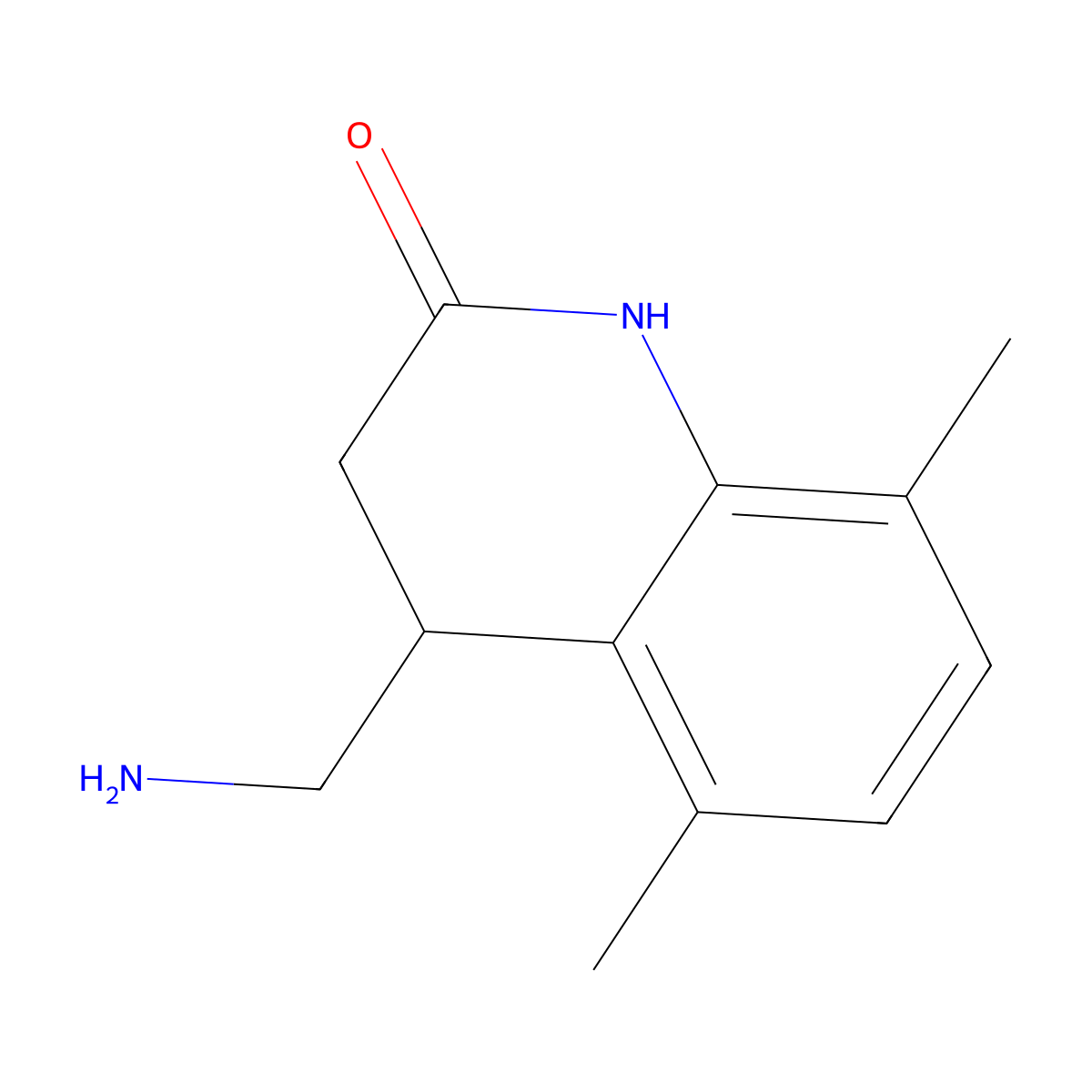 4-(Aminomethyl)-5,8-dimethyl-1,2,3,4-tetrahydroquinolin-2-one molecular structure, CAS 1532628-92-4