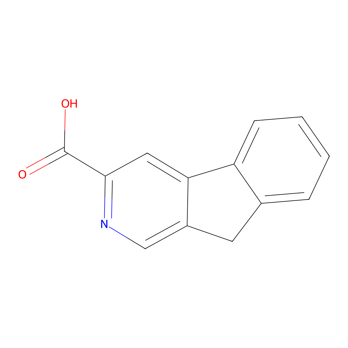 9H-indeno[2,1-c]pyridine-3-carboxylic acid molecular structure, CAS 1532631-13-2