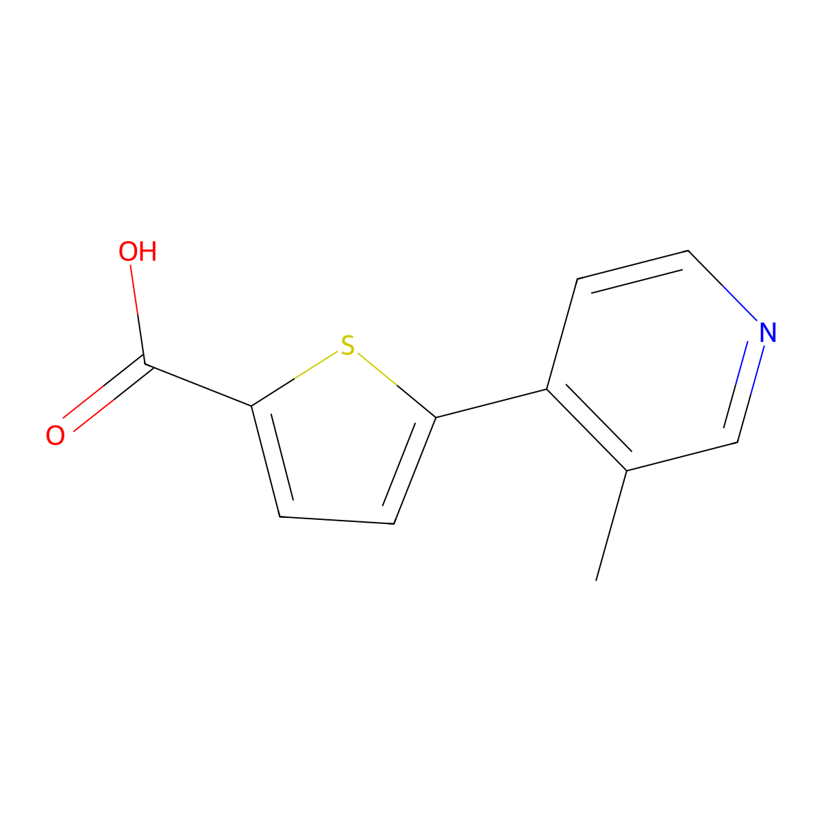 5-(3-Methylpyridin-4-yl)thiophene-2-carboxylic acid molecular structure, CAS 1532632-50-0