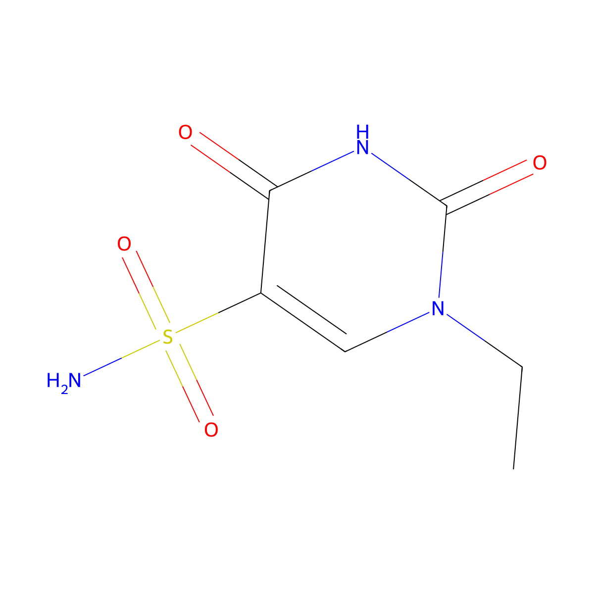 1-Ethyl-2,4-dioxo-1,2,3,4-tetrahydropyrimidine-5-sulfonamide molecular structure, CAS 1532638-94-0
