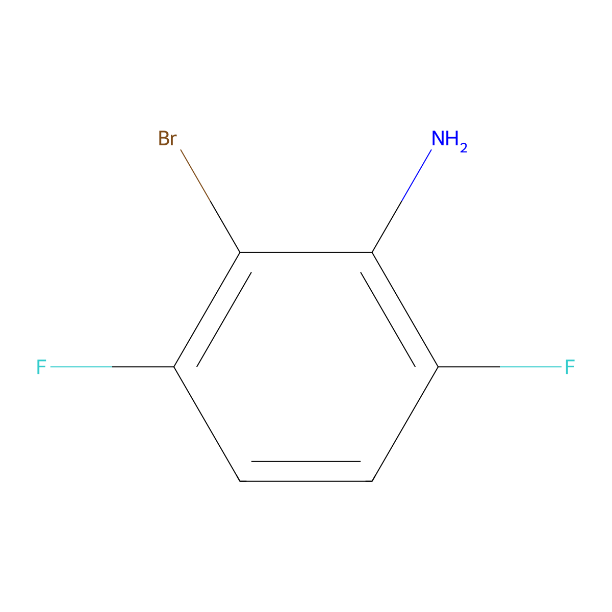 2-Bromo-3,6-difluoroaniline molecular structure, CAS 1532660-69-7