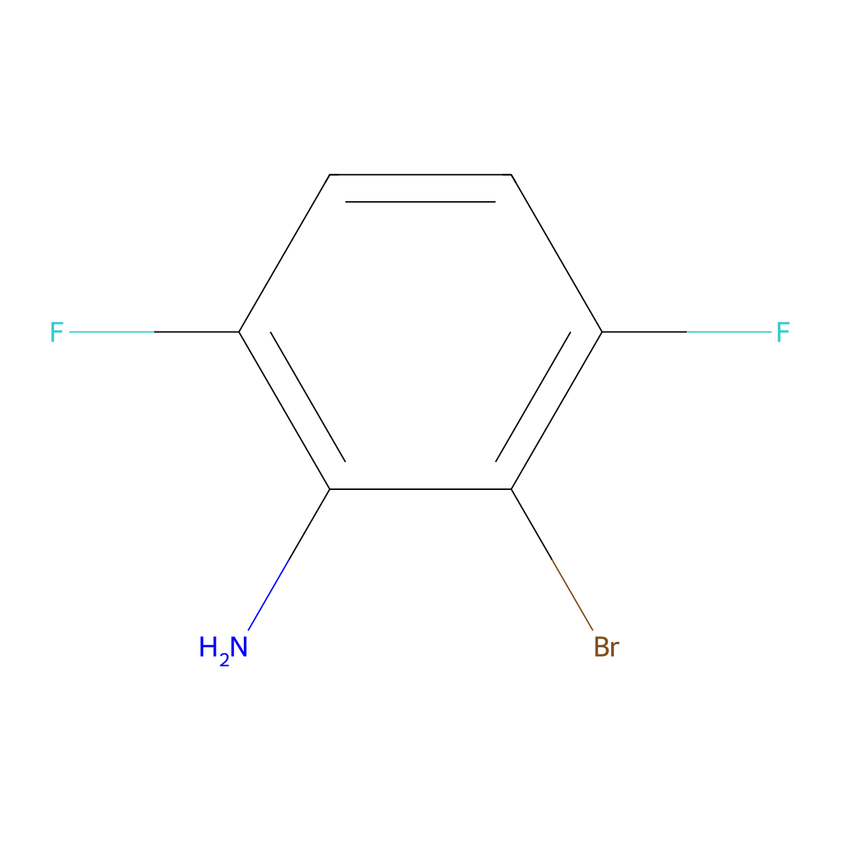 2-Bromo-3,6-difluoroaniline molecular structure, CAS 1532660-69-7